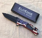 Elitedge American Flag Design Handle Assisted Opening Folding Pocket Knife. Fixed Price $34.99.