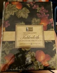 Better Home Printed Linen Tablecloth Grapes Oranges Leaves 54" 72" 2013. Fixed Price $17.75.