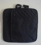 2 Pack 7" X9" Navy Blue Pocket Pot Holders Hot Pads Quilted Back Great Gift. Fixed Price $12.95.