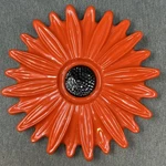 Vtg Mcm Orange Enamel Metal Flower Trivet Large Daisy 70S Retro Kitchen Decor. Fixed Price $24.00.