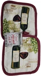 Set Of 2 Printed Kitchen Pot Holders (7"X7") Wine & Grapes,la Maison Reserve, Hs. Fixed Price $8.99.