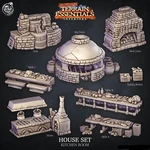 3D Printed Cast Play House Set Kitchen Terrain Essentials 28MM 32MM D&d. Fixed Price $27.90.