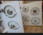 Pot Lid Organizer - Door Mount White 3 Holders. Fixed Price $10.99.