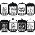 8 Pcs Farmhouse Pot Holders With Pocket, Heat Resistant For Kitchen & Baking. Fixed Price $23.98.