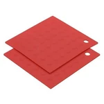 Miu France Set Of 2 Silicone Pot Holders, Red. Fixed Price $25.04.