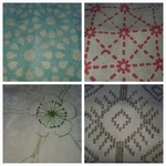 Ikea Fabric New Approx. Yds. Linen 36" 4 Artsy Patterns 2 Selvedge Edges. Fixed Price $18.22.