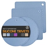 Silicone Trivet Mats 4 Heat Resistant Pot Holders Multipurpose Non-slip Hot P.... Fixed Price $18.99.
