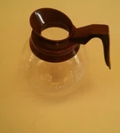 001B Vintage Sysco Glass Coffee Pot Brown Handle Restaurant Style. Fixed Price $34.99.