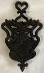 Vintage Pennsylvania Dutch Oven Amish Quilt Star & Irish Claddagh Heart Trivet. Fixed Price $19.50.
