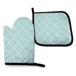 Vunko Quatrefoil Geometric Oven Mitts And Pot Holders Sets Heat Green. Fixed Price $26.28.