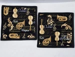 Musical All Over Pattern POTHOLDER-9 X 9"-SET Of 2 Handmade-pizazz Creations. Fixed Price $14.00.