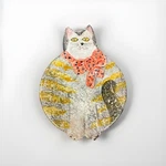 Vintage Italy Gray Tabby Cat Trivet Chonk Kitten Wall Hanging Hot Pot Kitchen. Fixed Price $19.99.