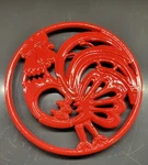 Cocinaware Bright Red Rooster Trivet Lot Of 2. Pots Pans Heat Protector. Fixed Price $47.99.