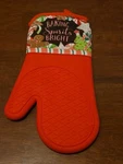 Silicone Oven Mitt Christmas Red Baking Spirits Bright Holiday Kitchen Glove. Fixed Price $10.50.