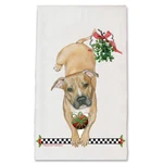 Pit Bull Kitchen Christmas Towel Holiday Pet Gifts. Fixed Price $18.95.