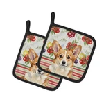 Carolines Treasures WDK8353PTHD Unisex Adult Corgi Vegetables Pot Holders - 7.... Fixed Price $28.06.