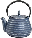 Frieling Ja Tebie Cast Iron Teapot 34OZ, Blue/silver, W/ Stainless Steel Infuser. Fixed Price $87.70.