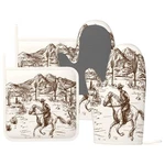 Western Cowboy Oven Mitts And Pot Holders 4 Pcs Set Silicone Ridi.... Fixed Price $29.32.