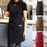 Heavy Duty Canvas Kitchen Chef Cooking Aprons Adjustable Bib Work Bbq W/ Pockect. Fixed Price $26.99.