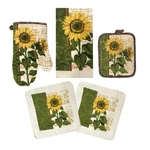 Oven Mitts And Pot Holders - Kitchen Towels Dish Cloths Sets Sunflower 2. Fixed Price $18.38.