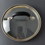 Cuisinart 7" Replacement Tempered Glass Lid Stainless Steel Rim Silicone Grip. Fixed Price $15.00.