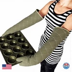 Linwnil 24" Heat Resistant Cotton Oven Mitts Bbq Grill Kitchen Gloves. Fixed Price $45.76.