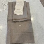 Banana Republic Linen Guest Towels Or Hand Monogram. Fixed Price $55.00.