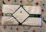 Waterford Linens Set Of 4 Cocktail Napkins 8" Square Castlemaine White. Fixed Price $12.50.
