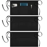 Syntus 3 Pack Server Aprons With Pockets, 100% Cotton Medium, Black. Fixed Price $22.85.