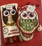 Holiday Time Owl Christmas Potholder Oven Mitt & Kitchen Towel Set Nwt. Fixed Price $14.99.