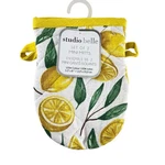 New Studio Belle Mini Oven Mitts Fresh Lemons 100% Cotton Bright Yellow Set Of 2. Fixed Price $18.95.