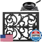 Sumnacon 14.9X12" Cast Iron Trivet For Hot Dishes, Heat Resistant. Fixed Price $66.42.