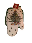Spode Holiday Collection 2PC Kitchen Set Oven Mitt And Potholder Multicolor. Fixed Price $7.95.