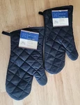Home Collection Black 2PC Set Oven Mitts. Fixed Price $9.50.