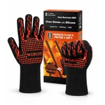 Bbq Gloves, 1472 F Extreme Heat Resistant Grilling, Non-slip, Oven. Fixed Price $12.38.