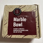 Gusto Nostro White Marble Decorative Bowl 8" Modern Fruit Entryway Dish. Fixed Price $74.99.