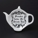 Alchemy Gothic Freaks Like Spoon Rest Holder White Black Ceramic Punk Metal. Fixed Price $9.50.