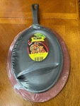 Lodge Logic LFSR3 Cast Iron Fajita Grill And Hot Holder Set - No Mitt. Fixed Price $25.00.