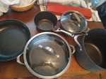 Set Of 5 Calphalon Pots & Pans. Fixed Price $90.00.