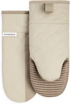 Kitchenaid Beacon Two-tone Non-slip Oven Mitt Set, Milkshake/beige, 5.75"X13", 2. Fixed Price $32.22.