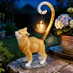 Standing Cat Garden Statue Candle Holder For Outdoor Patio Indoor .... Fixed Price $26.85.
