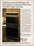 Chambers Companion Microwave Oven Imperial Majesty Heat 1981 Vintage Print Ad. Fixed Price $12.85.