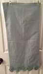 New Heritage Lace Aqua Cotton/linen With Crochet Trim Table Runner, 14.5" X 60". Fixed Price $10.00.