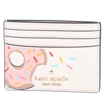 Kate Spade New York Coffee Break Donut Small Slim Card Holder In Cream Multi. Fixed Price $58.00.