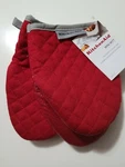 Pair Kitchenaid Asteroid Silicone Mini Mitts - 100% Cotton Red. Fixed Price $6.99.