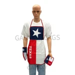 Texas Flag Kitchen & Bbq 3PC Set W/apron Oven Mitt Potholder. Fixed Price $19.99.