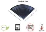 Creative 8" 9" Triangular Melamine Plate Dinner Salad Sushi Serving Dish Black. Fixed Price $48.00.