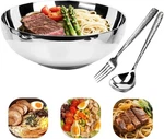 304 Stainless Steel Pasta Bowls, 47OZ Double Walled Insulated Soup & Salad Bo.... Fixed Price $30.87.