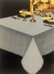 Better Home Grey Linen Design Kitchen Tablecloth Heavy Duty Textile Flannel Back. Fixed Price $16.95.
