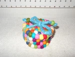 Trader Joe's Set Of New! Felt Balls 4" Drink Coasters. Fixed Price $14.99.